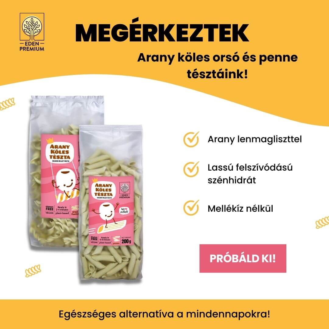 Bemutatjuk új arany kölestésztáinkat