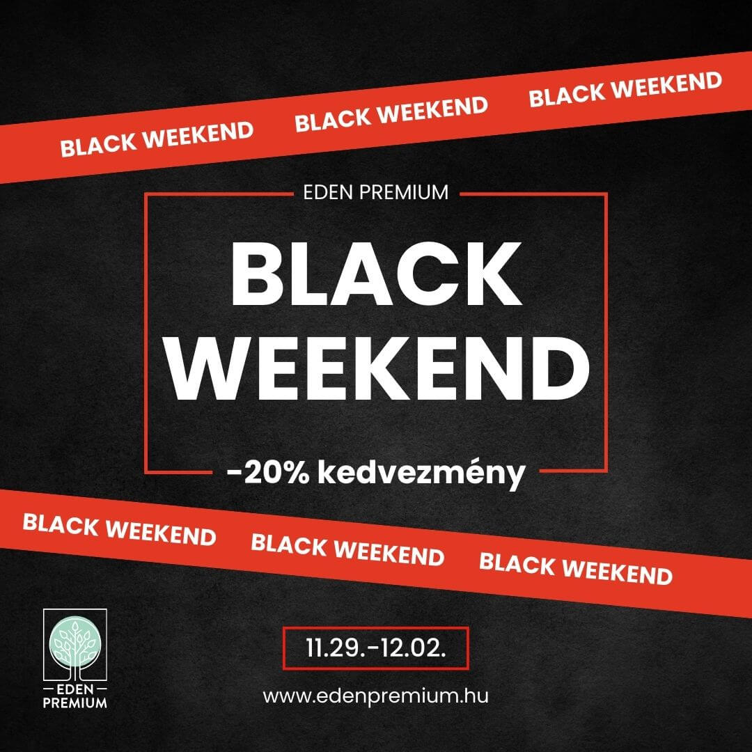 Black Weekend 20% kedvezmény az Eden Premium webshopjában