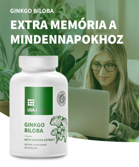 USA medical Ginkgo Biloba kapszula ginzeng kivonattal 60 db